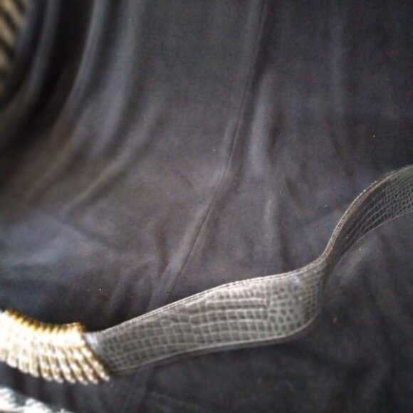 Hand Made in Turkey Vintage Reptile Pattern Leather Belt main image 6